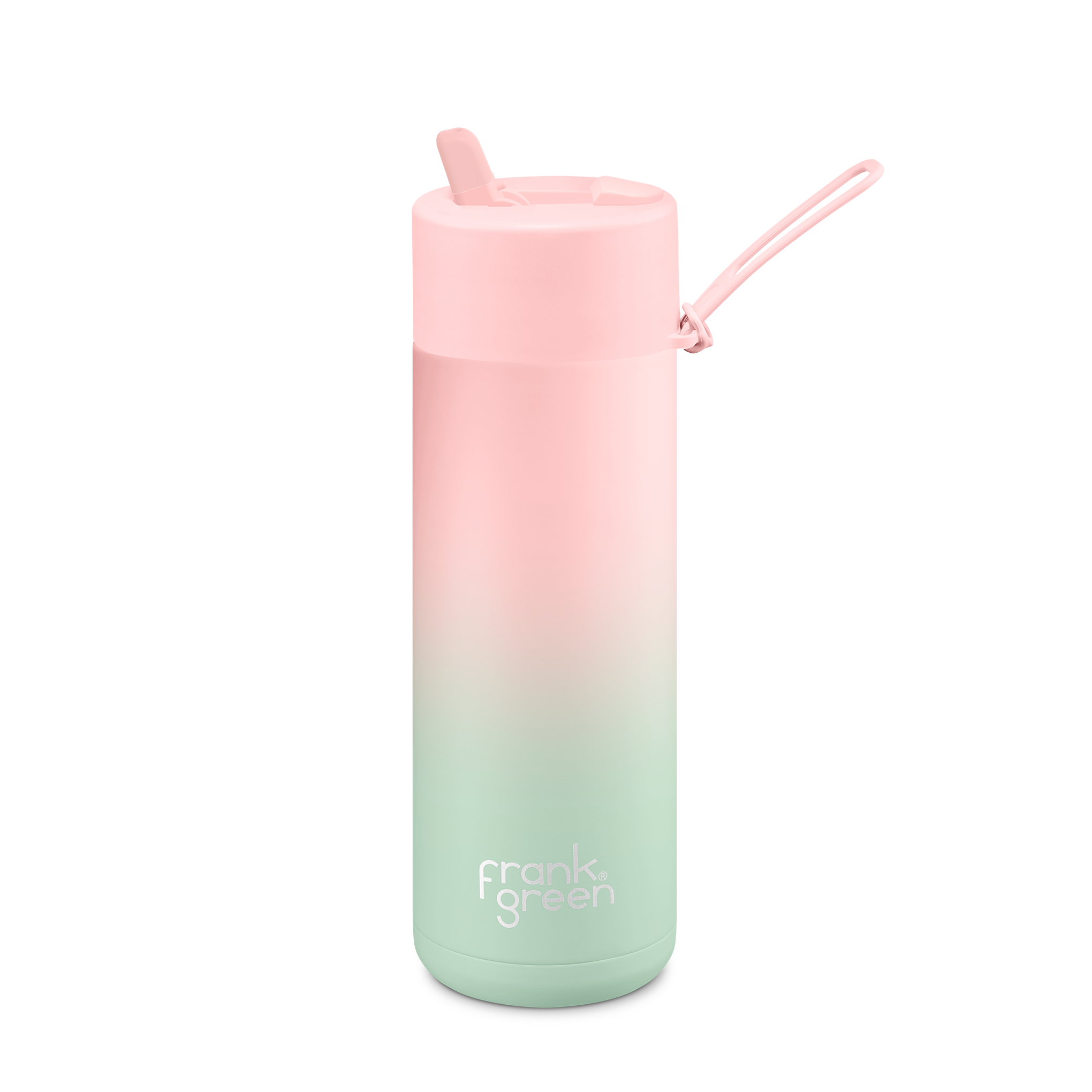 Gradient Ceramic Reusable Water Bottle 20oz (595ml) - Eco-Friendly Insulated Travel Mug for Hot & Cold Drinks at Home, Office or Gym