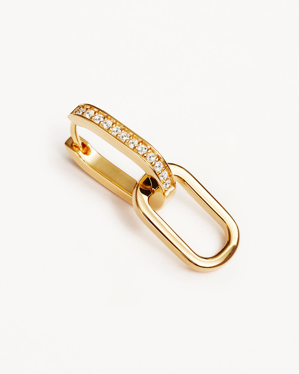18K Gold Vermeil Connect Deeply Hoop Earrings for Women - Elegant Dangling Huggie Hoops for Everyday Wear & Special Occasions