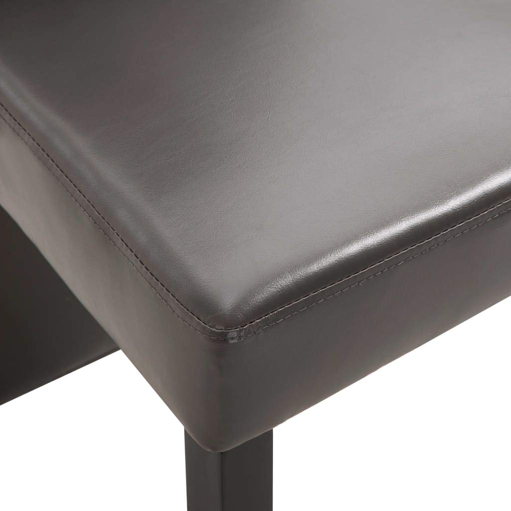 4-Piece Gray Faux Leather Dining Chairs Set - Modern Comfortable Kitchen Chairs for Dining Room, Living Room, Bedroom & Restaurant Use