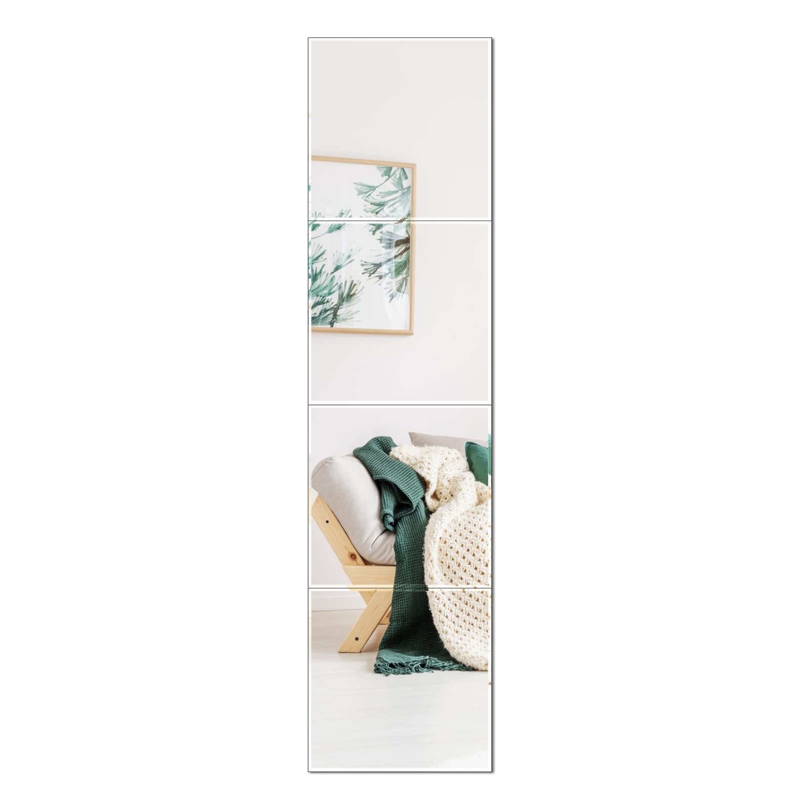 Full Length Wall Mirror - 40x18 Inches Large Body Mirror for Bedroom, Living Room, Dorm Room Decor | Floor Standing Mirror with Adjustable Tilt for Home, Gym, Dance Studio & Fashion Outfits