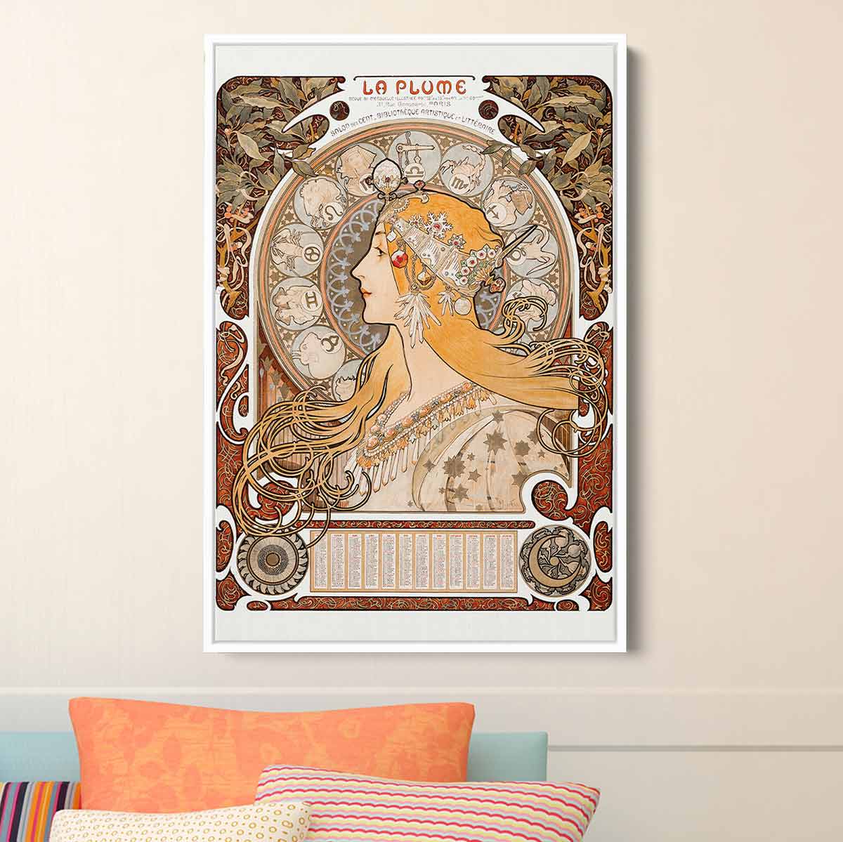 Brown Zodiac Wall Art Canvas 8177 - Handmade Horoscope Decor for Living Room, Bedroom & Office - Perfect Gift for Astrology Lovers