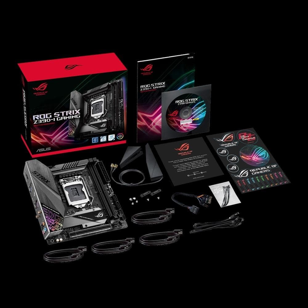 ASUS ROG STRIX Z390-I Gaming Motherboard - Mini ITX (LGA 1151) for Intel 9th/8th Gen CPUs, DDR4 4400MHz, Dual M.2, WiFi, 3-Year Warranty - Perfect for Compact Gaming PC Builds & eSports Enthusiasts
