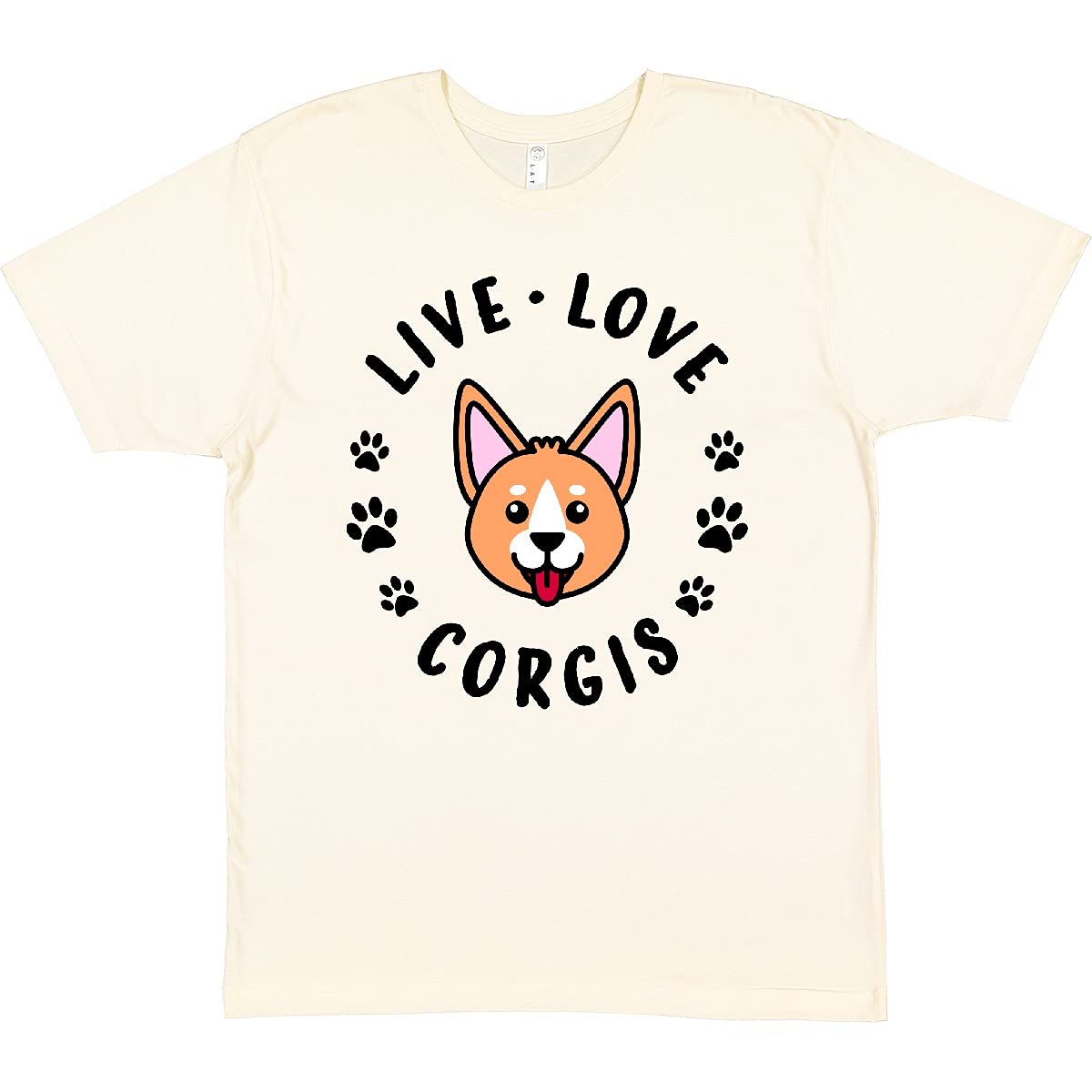 Inktastic Live Love Corgis Graphic T-Shirt for Women & Men - Cute Dog Lover Tee for Casual Wear, Gifts & Corgi Enthusiasts