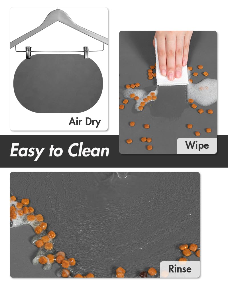 Absorbent Dog Food Mat - Quick Dry Pet Feeding Mat for Food & Water Bowls, No Stains Dog Bowl Mat - Perfect for Messy Eaters & Drinkers - Ideal for Kitchen, Crate, or Outdoor Use