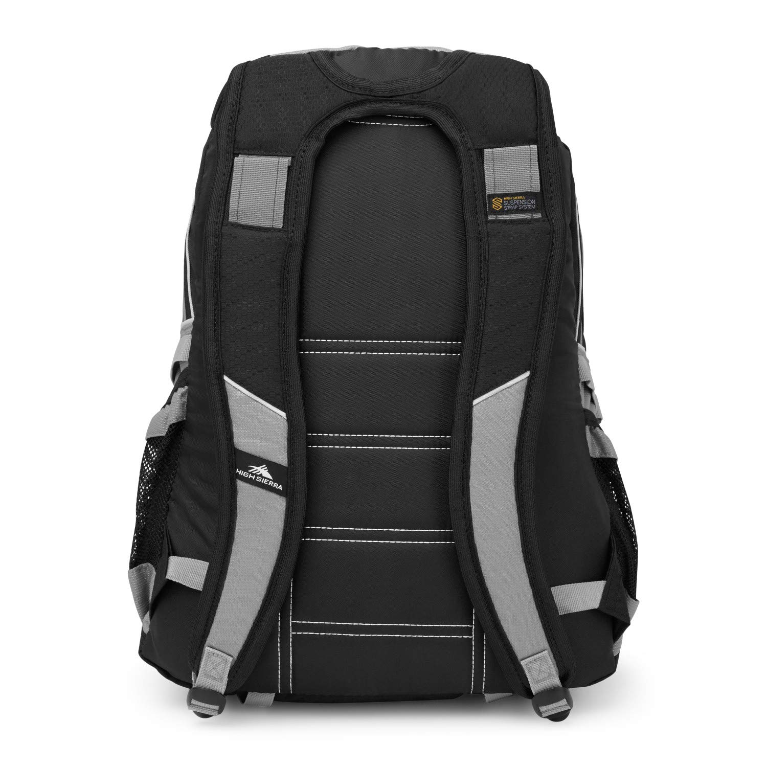 High Sierra Loop Backpack - Durable Travel & Work Laptop Backpack with Tablet Sleeve, One Size Fits All, Black/Charcoal - Perfect for Commuting, School & Outdoor Adventures