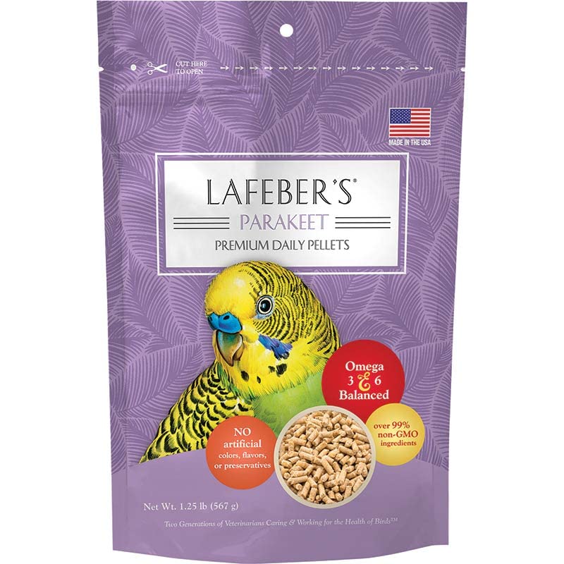 Lafeber's Premium Daily Diet Pellets for Parakeets - 1.25 lb Nutritious Bird Food for Budgies & Small Parrots | Perfect for Daily Feeding & Healthy Growth