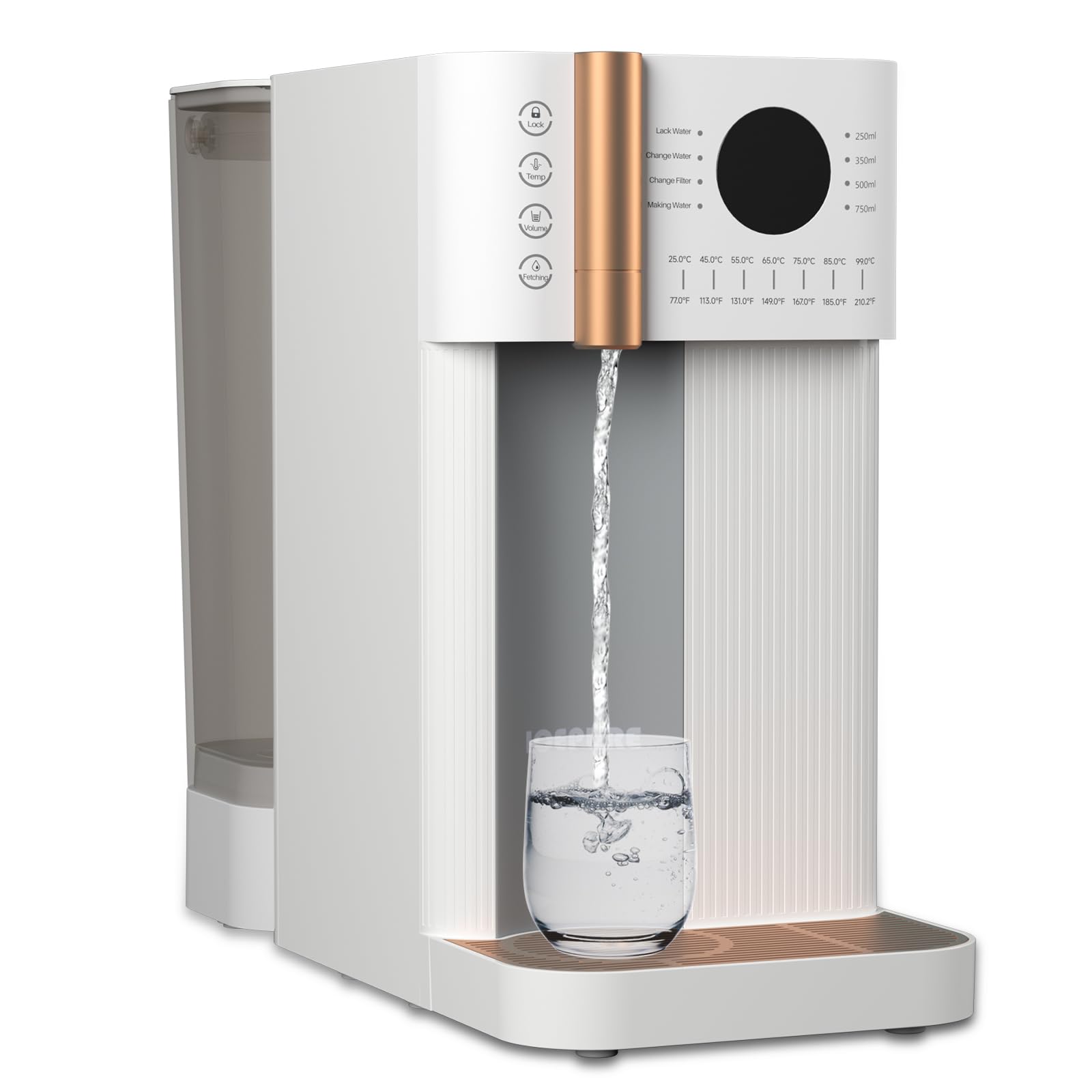 ICEPURE Countertop Reverse Osmosis Water Filtration System - NSF/ANSI 58 Certified 4-Stage Composite Filter, 3:1 Pure to Drain Ratio, Bottleless Water Dispenser for Home & Office - Reduces PFAS, PFOA, PFOS Contaminants (No Installation Required) - Perfect for Drinking, Cooking, Coffee & Tea Making