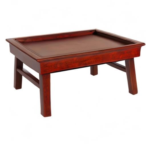 Premium Korean Red Lantern Tea Table - Handcrafted Rosewood Traditional Asian Tea Ceremony Table for Home Decor & Zen Meditation Space