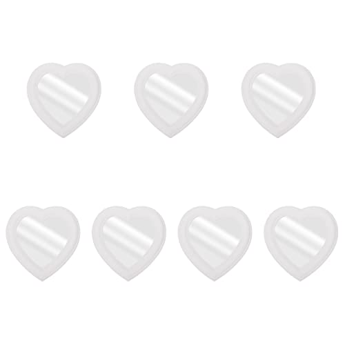 7 Pcs Heart-Shaped Wall Mirror & Desktop Mirror - Portable Makeup Mirror for Women | Perfect for Bedroom, Bathroom, Vanity & Travel Accessories