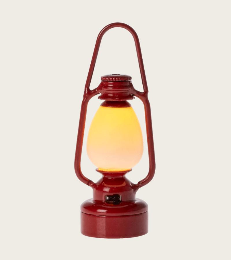 Vintage Red Lantern by Maileg - Perfect for Home Decor, Garden Parties, and Cozy Indoor Lighting
