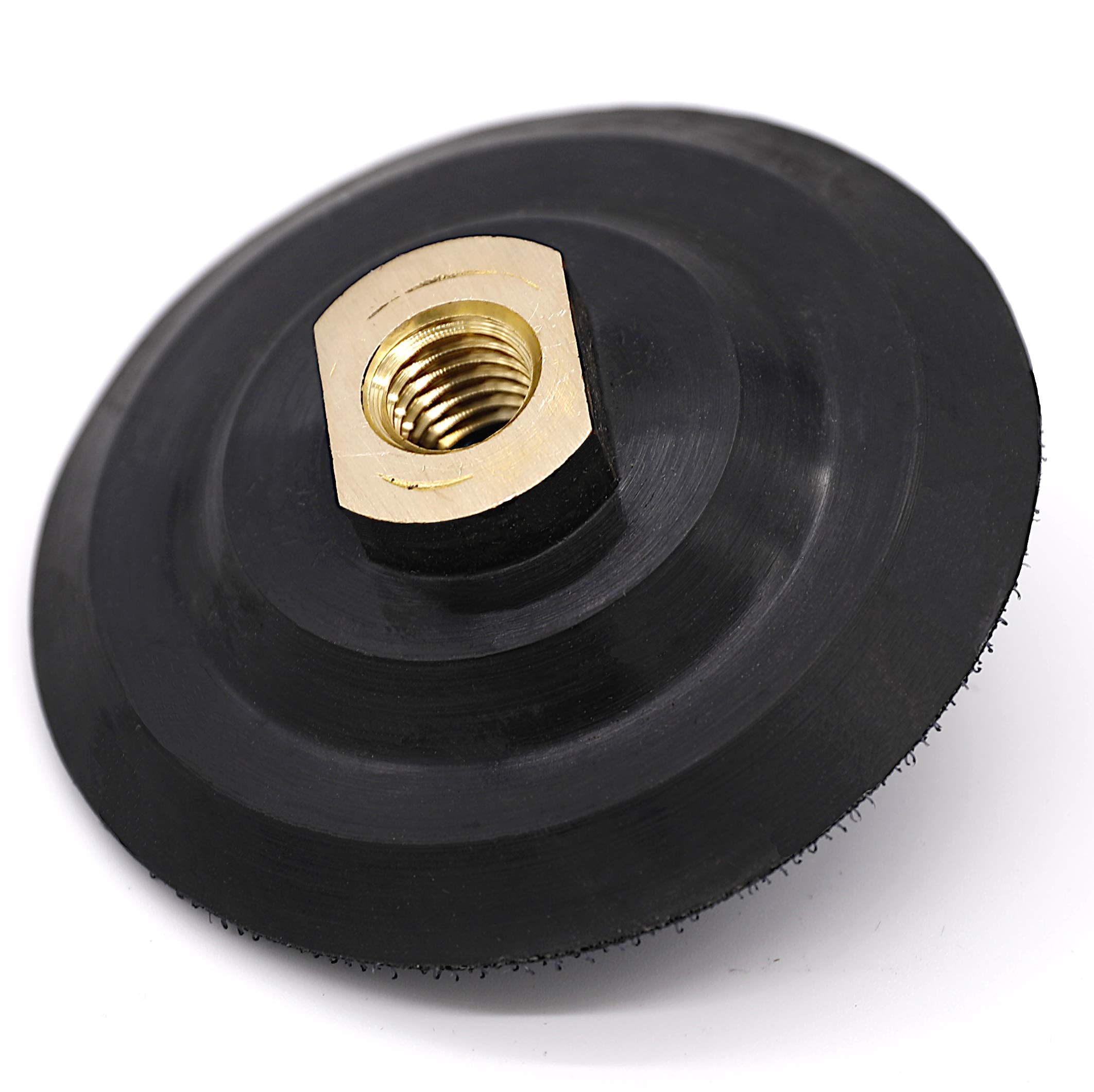5'' Rubber Backer Pad for Angle Grinder - Flexible Hook & Loop Backing Pad with 5/8-11 Arbor - Perfect for Sanding, Polishing & Surface Prep on Wood, Metal & Concrete