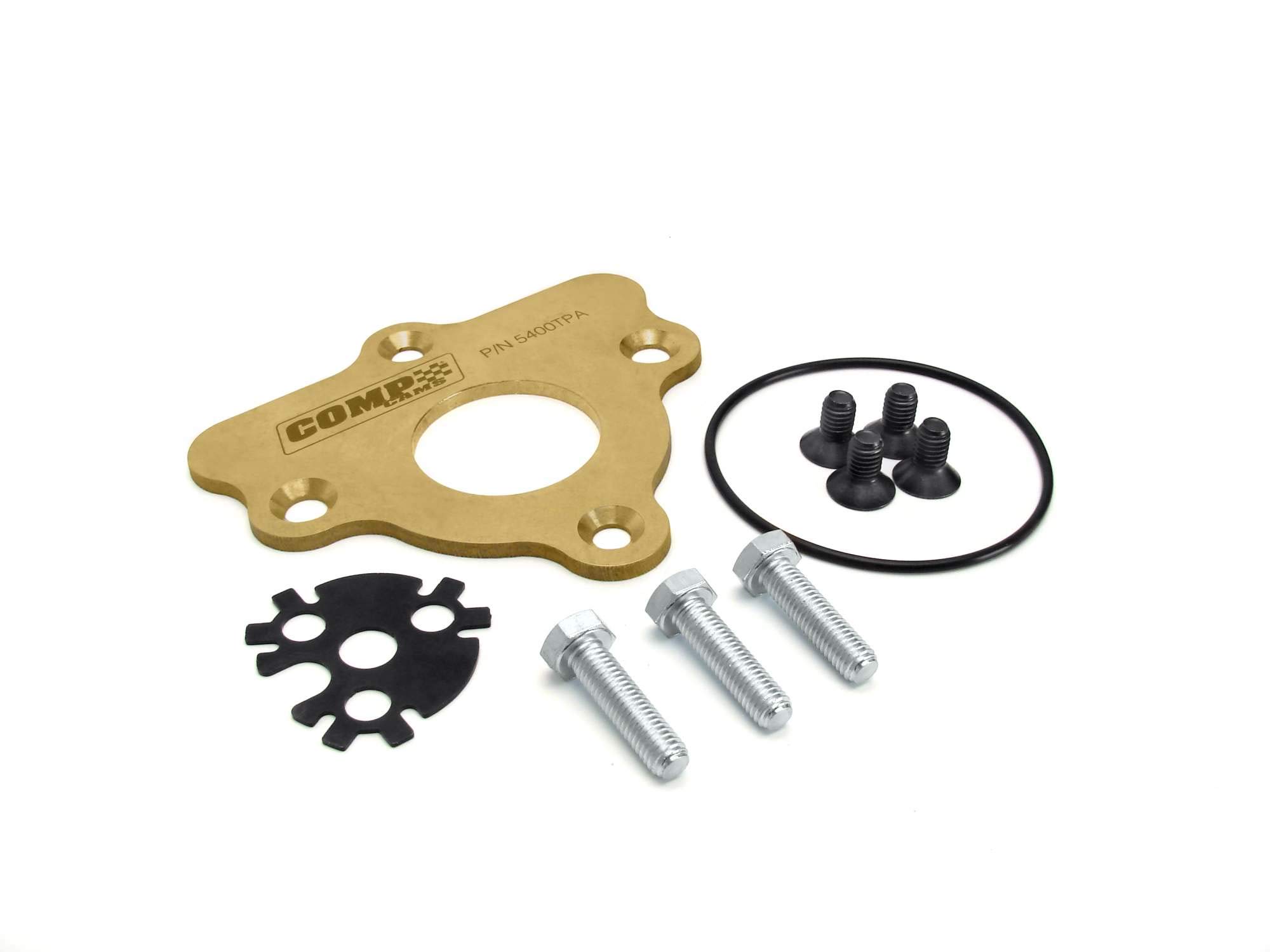COMP Cams 5463-KIT GM LS 3-Bolt Bronze Cam Thrust Plate & Retaining Plate Kit - High Performance Engine Upgrade for Chevy, GMC, Cadillac LS Engines