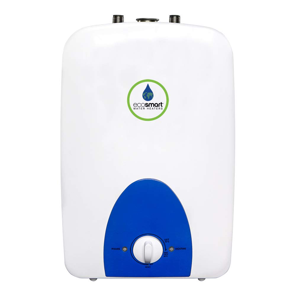 EcoSmart ECO MINI 2.5 2.5-Gallon 120V Electric Mini Tank Water Heater - Compact & Energy Efficient for Small Bathrooms, Kitchen Sinks & RV Use - White