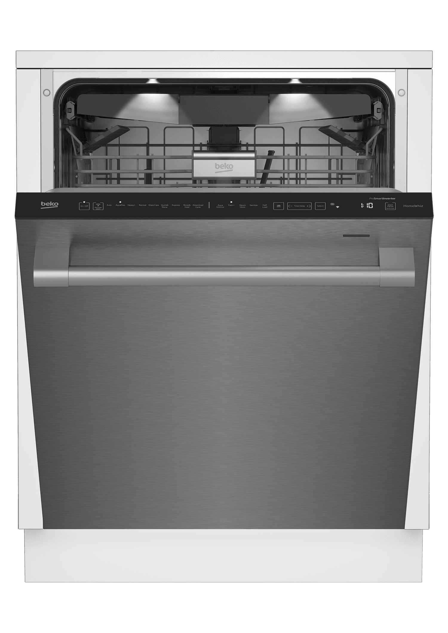 Beko DDT39432X 16 Place Settings Stainless Steel Dishwasher with WiFi Connectivity - 39 dB Quiet Operation, Top Control Panel - Perfect for Large Families & Open-Concept Kitchens