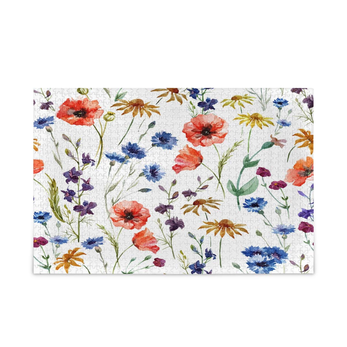 Qilmy Wildflower Chamomile 500-Piece Jigsaw Puzzle for Adults & Teens - Large Puzzle Game with Beautiful Floral Artwork - Perfect for Relaxation, Family Bonding & Home Decor
