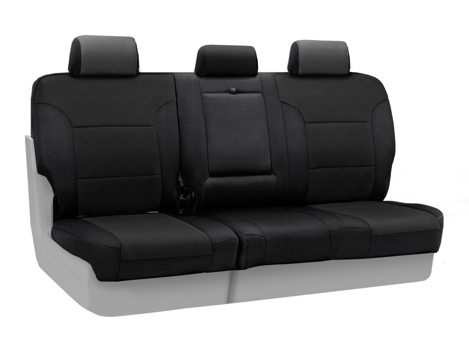 Coverking Rear 60/40 Bench Custom Fit Seat Cover for RAM Trucks - Spacer Mesh Black | Durable Protection for Pickup Truck Seats | Perfect for Work, Camping & Off-Road Adventures
