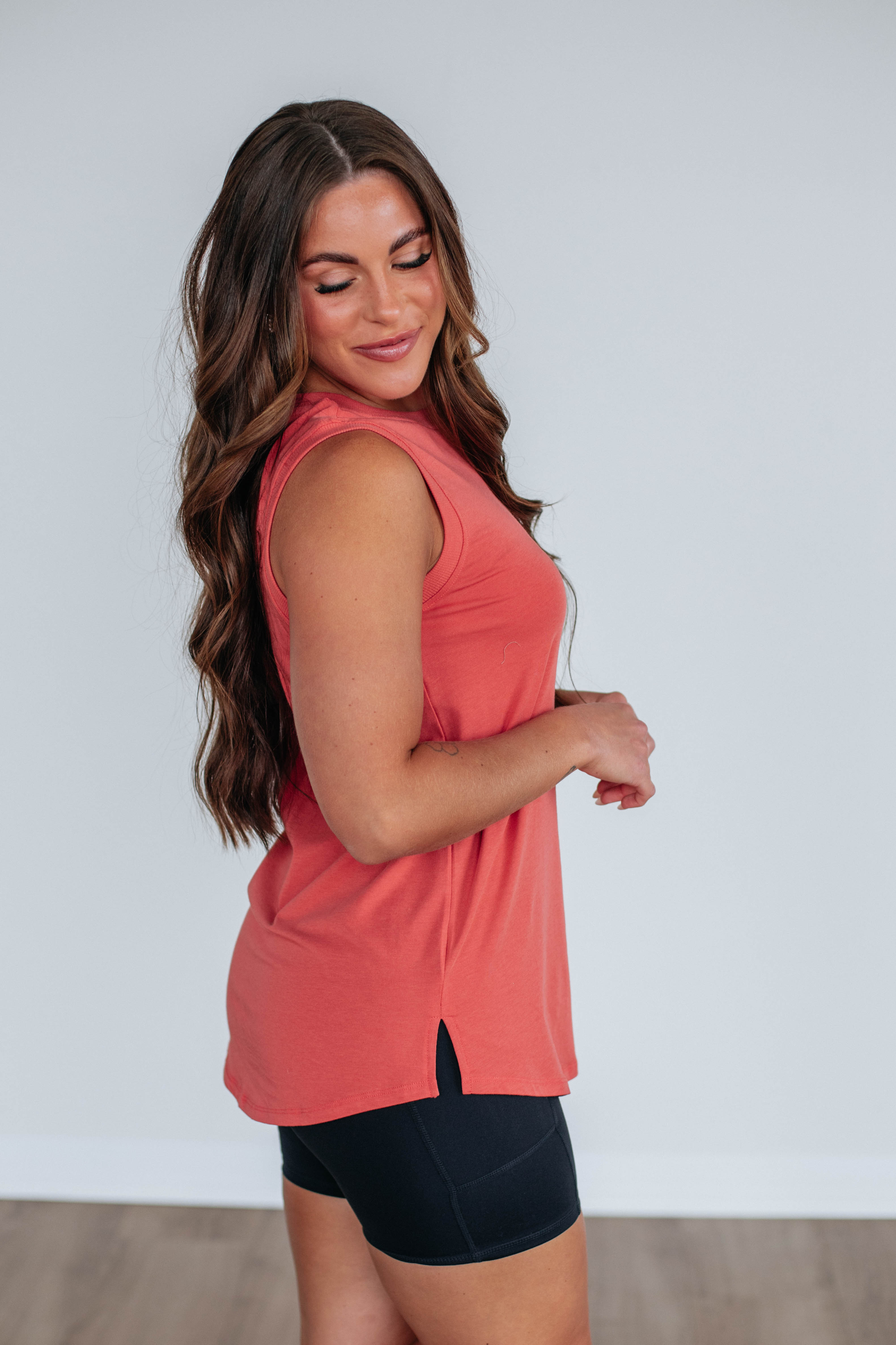 Elandra Women's Basic Tank Top - Soft Sienna Color for Casual Wear, Layering & Summer Outfits