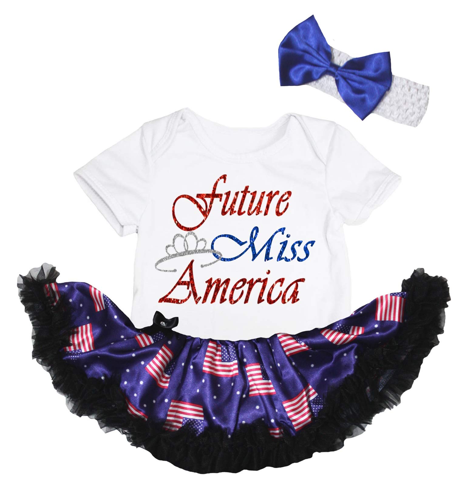 Future Miss America Baby Dress for Newborn to 18 Months | Adorable Infant Girl Outfit for Special Occasions, Photoshoots & Pageants