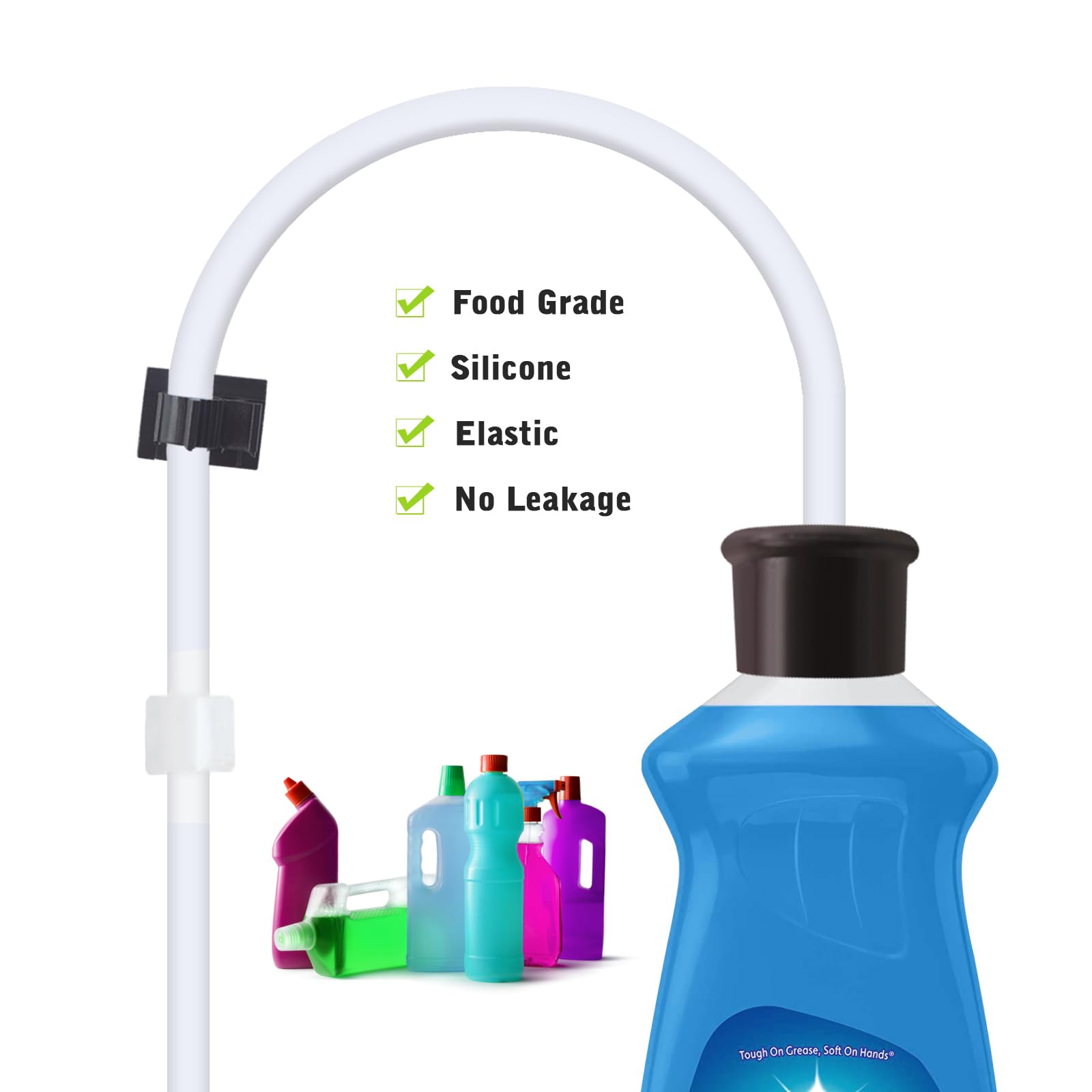 Automatic Soap Dispenser for Kitchen Sink - Wide Pump Head Base with 47