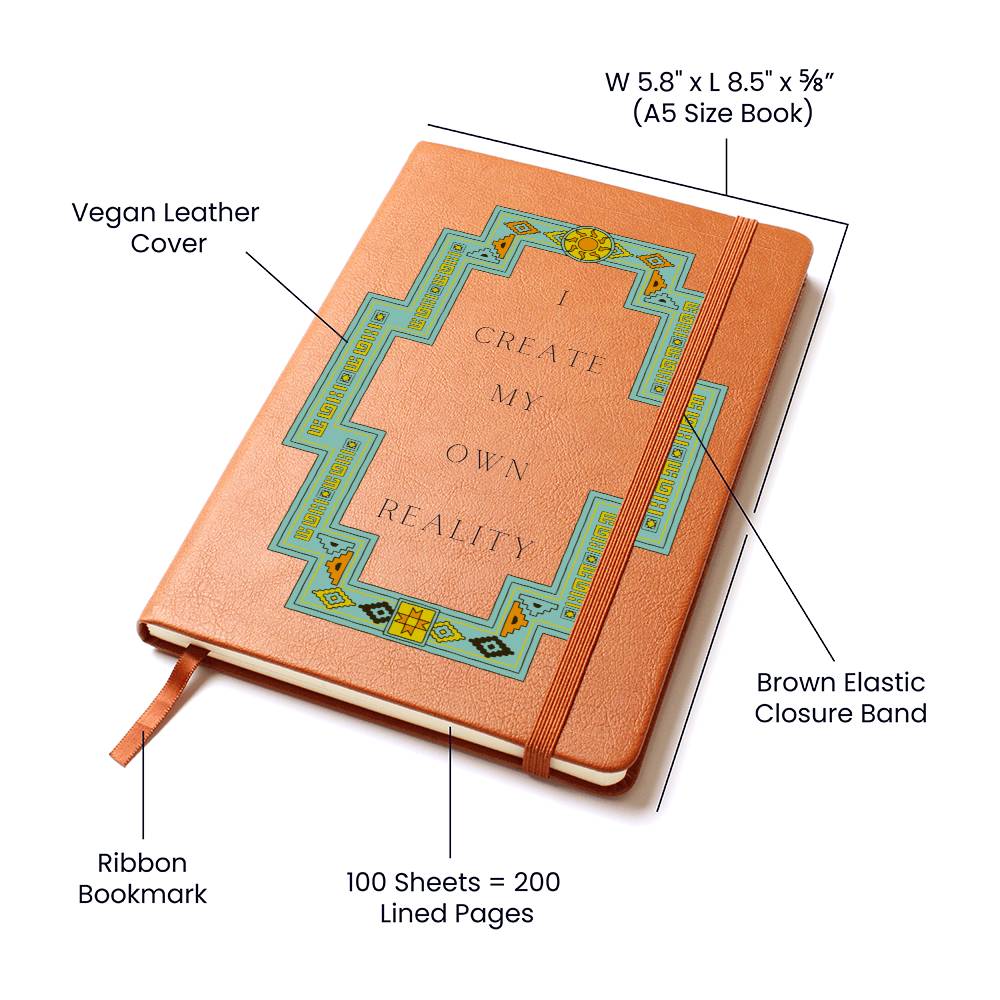 Southwestern Vegan Leather Journal - Handmade Leather Notebook for Writing, Sketching & Journaling - Perfect Gift for Writers, Artists & Dreamers - Use for Daily Reflection, Creative Projects & Personal Growth