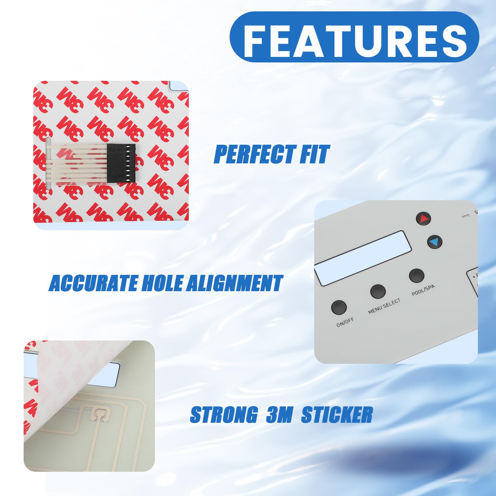 472734 Upgrade Heat Pump Keypad Switch Membrane for Pentair UltraTemp & Thermalflo Titanium Pool/Spa Heat Pumps - Replaces 473425 473693 - Durable Control Panel Cover for Swimming Pool and Hot Tub Maintenance