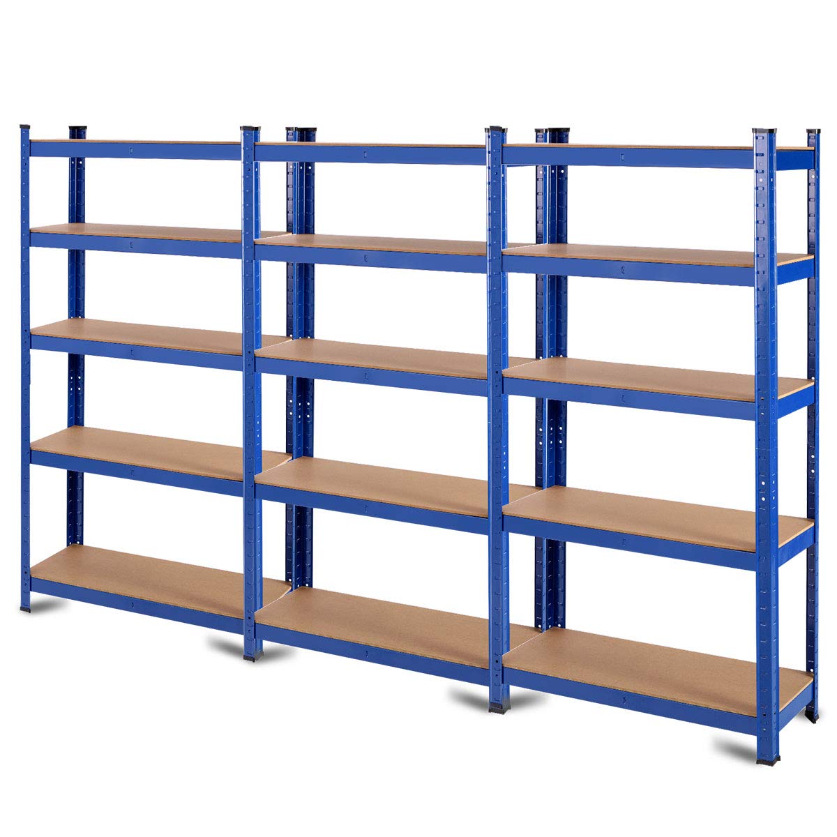 Tangkula 5-Tier Heavy Duty Metal Storage Shelves - Adjustable Steel Utility Shelving Unit with Bolt-Free Assembly, 1000lbs Capacity for Garage, Basement, Warehouse & Home Organization (36