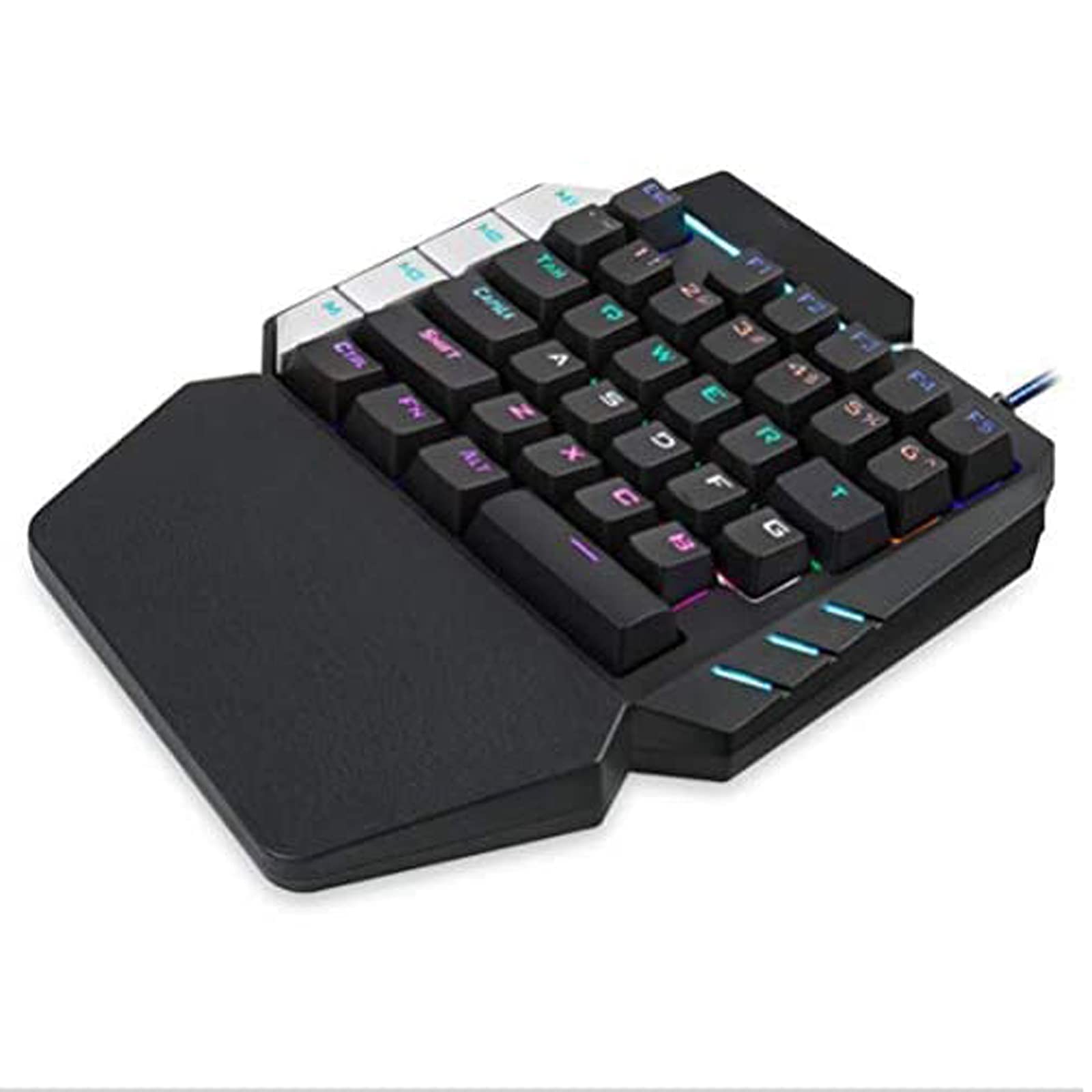 CGNY 38-Key Compact Mechanical Gaming Keyboard with Blue Equivalent Switches & Red LED Backlight - Ergonomic Wired Keyboard for Windows PC Gamers - Perfect for FPS, MOBA and Typing Enthusiasts