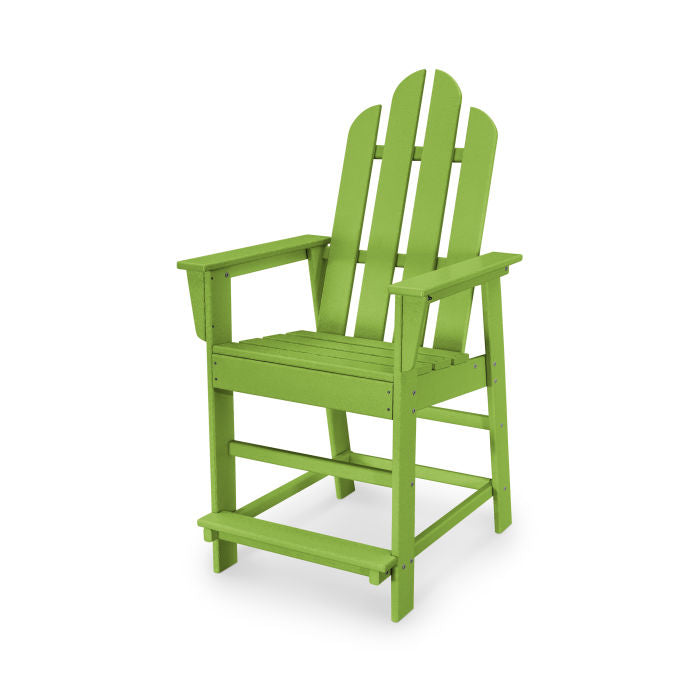 POLYWOOD Long Island Counter Height Chair - Durable Outdoor & Indoor Bar Stool for Kitchen, Patio, Deck - Weather-Resistant Recycled Plastic - Comfortable Back Support - Perfect for Dining & Entertaining