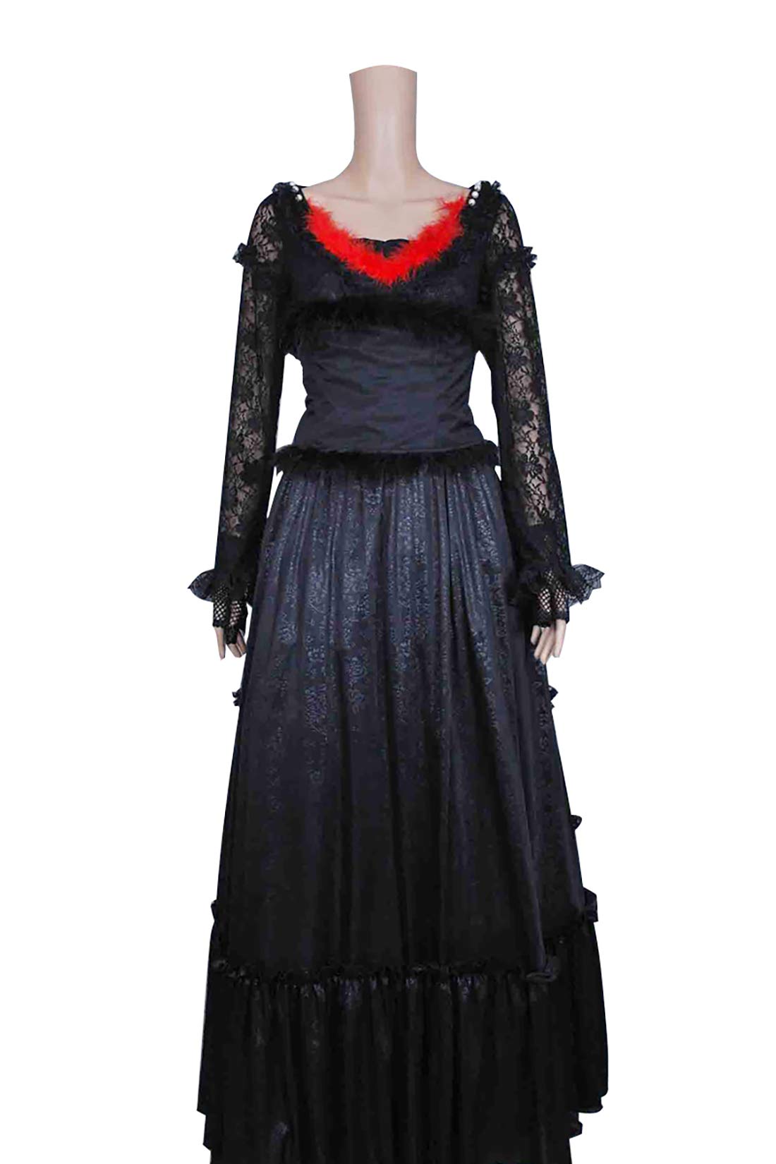 Mrs. Lovett Black Corset Dress - Sweeney Todd Cosplay Costume for Women | Halloween Party, Theater Performance, Gothic Lolita Fashion