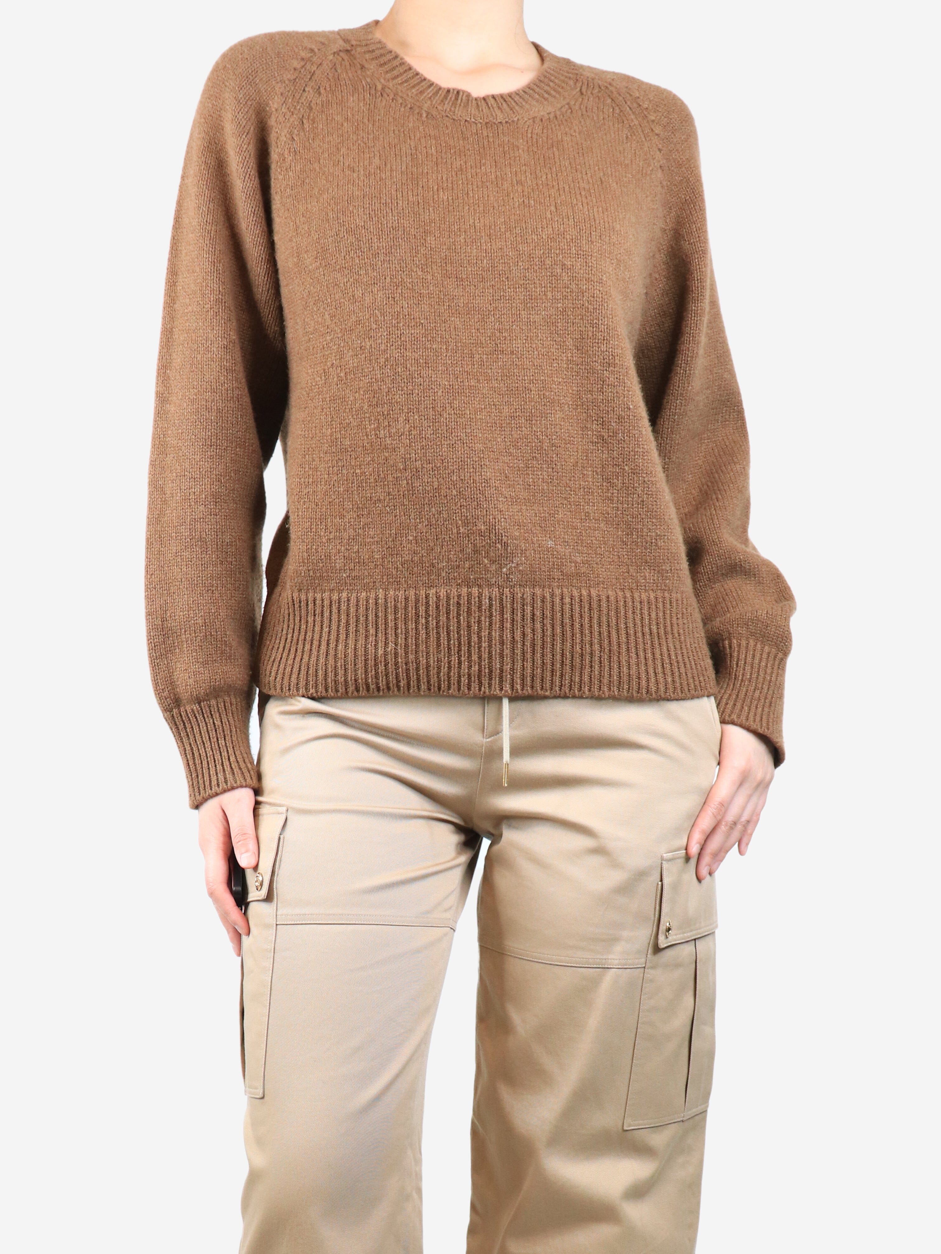 Luxury Brown Cashmere Sweater for Women - Size UK 8 (US 6) | Soft & Warm Winter Pullover | Perfect for Office, Travel & Casual Outfits