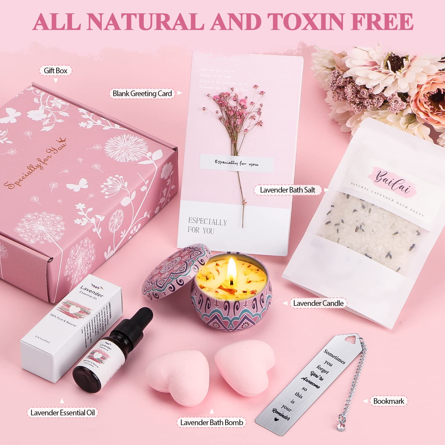 **Luxury Self Care Gift Box for Women - Spa Bath Set with Relaxing Essentials, Birthday & Wellbeing Present for Her, Best Friend, Sister - Perfect for Book Lovers, Readers & Relaxation at Home**