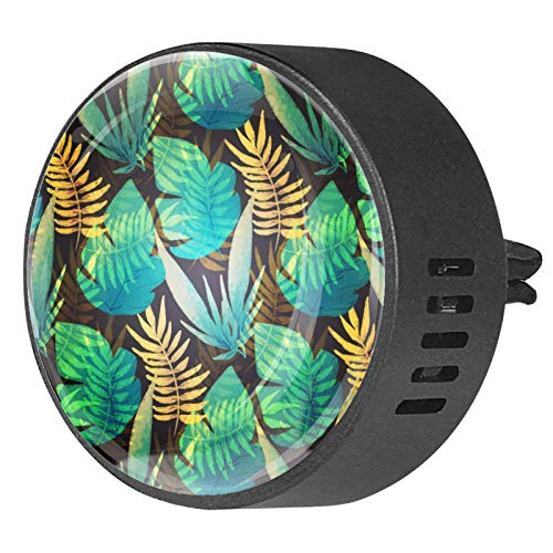 AISSO Tropical Green Leaf Car Air Freshener - Essential Oil Diffuser Vent Clip for Car, Office & Home | Natural Aromatherapy, Custom Scent, EVA Locket Design | Perfect for Daily Commute, Work Spaces & Relaxation at Home