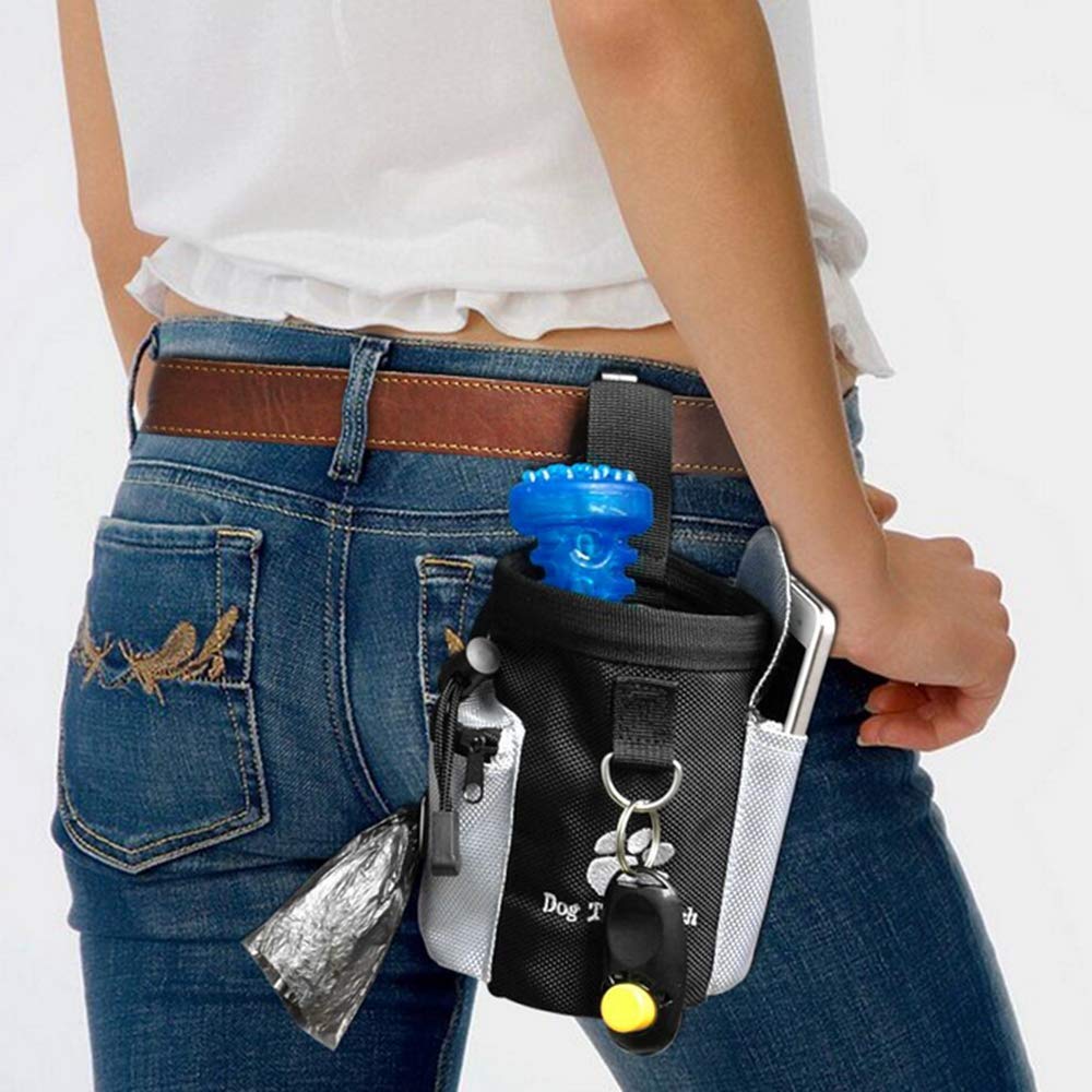 **Hands Free Dog Training Treat Pouch - Waist Bag for Dog Treats & Rewards - Perfect for Obedience Training, Walks & Outdoor Adventures**