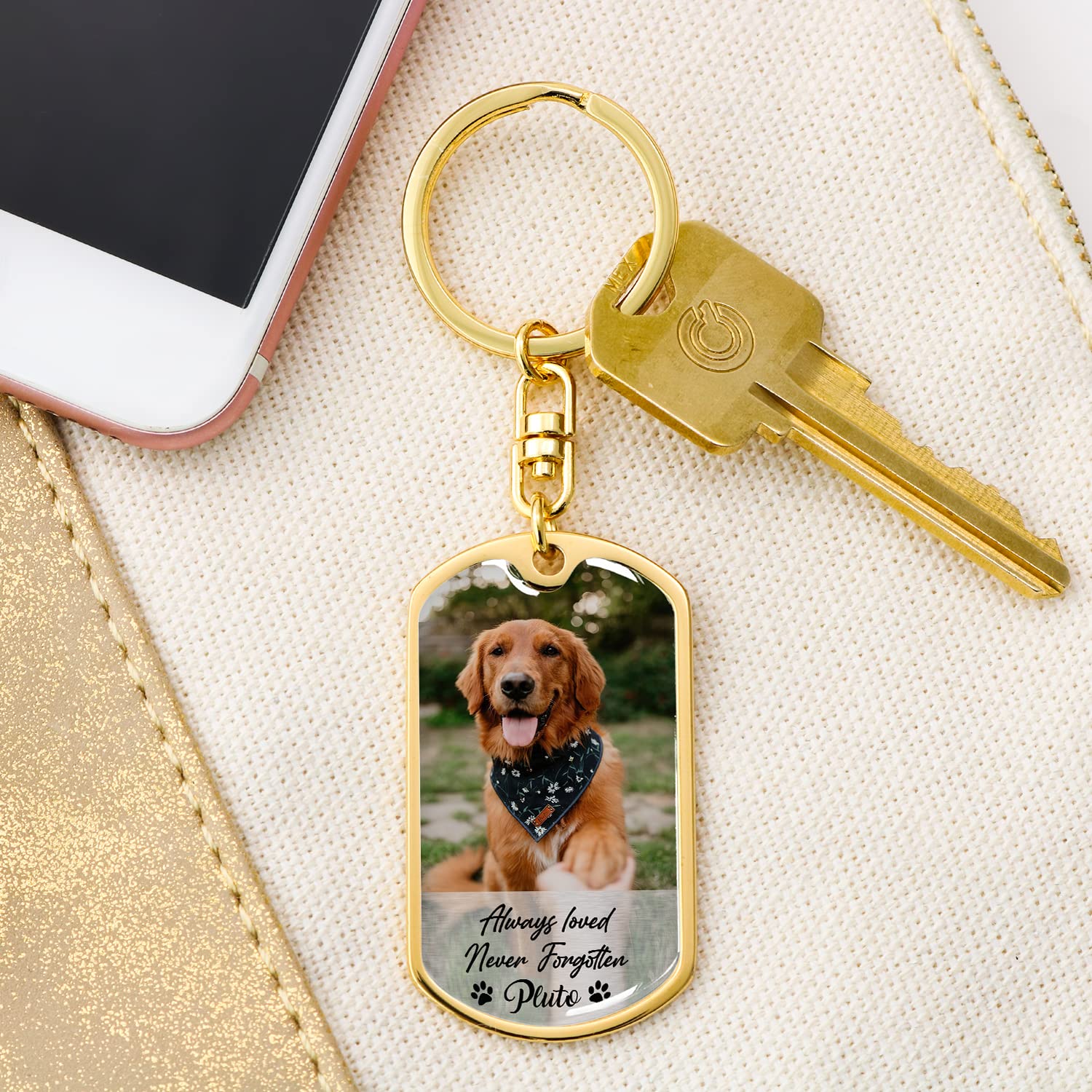 Custom Photo Keychain for Pet Lovers - Personalized Pet Memorial Gift with Picture - Perfect for Christmas, Birthday & Special Occasions - Great for Keyrings, Backpacks & Gift Giving