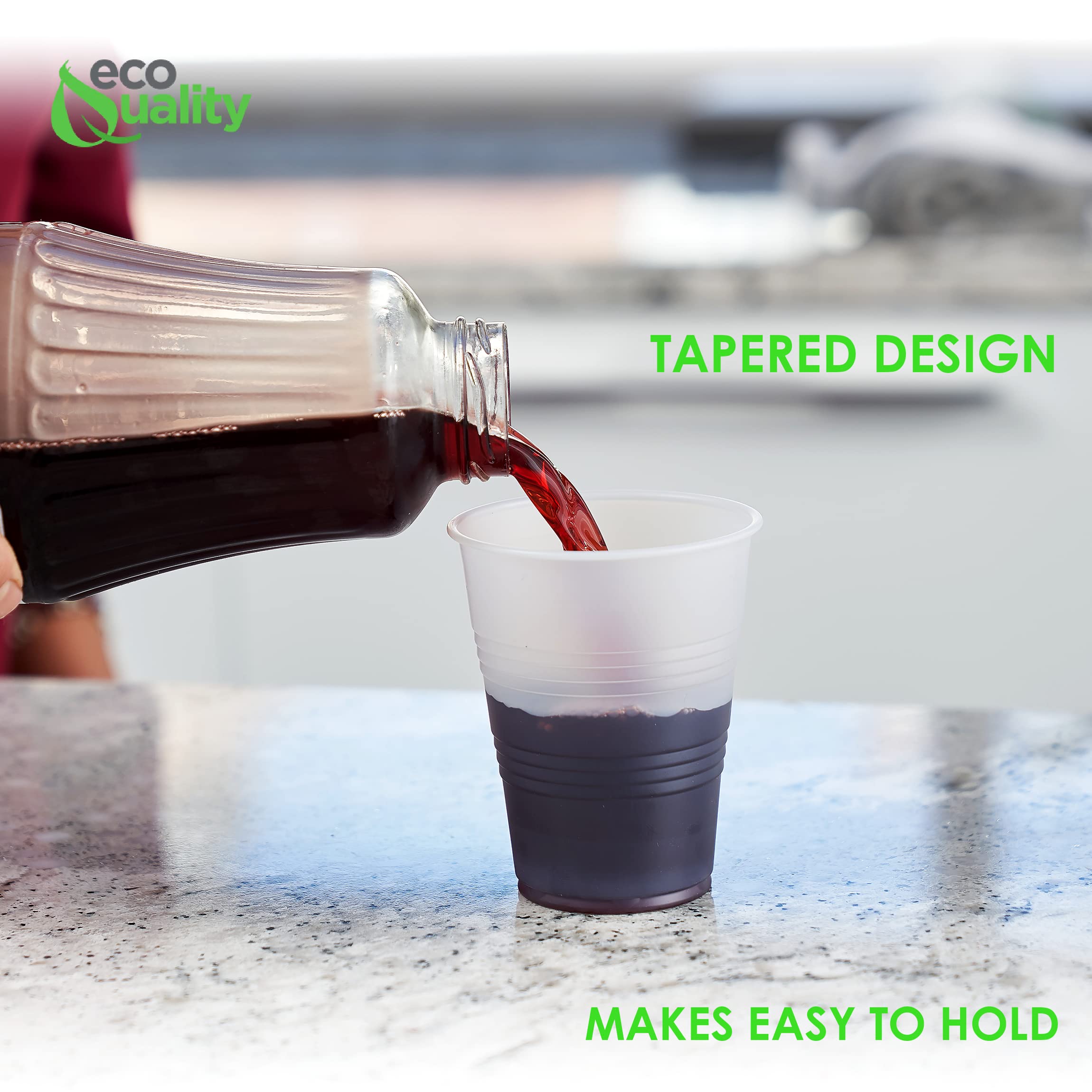 9 oz Clear Plastic Party Cups - Bulk Pack of 1000 Disposable Cold Drink Cups for Weddings, Events, Office & Home Use | Perfect for Beverages, Smoothies & Takeout Drinks