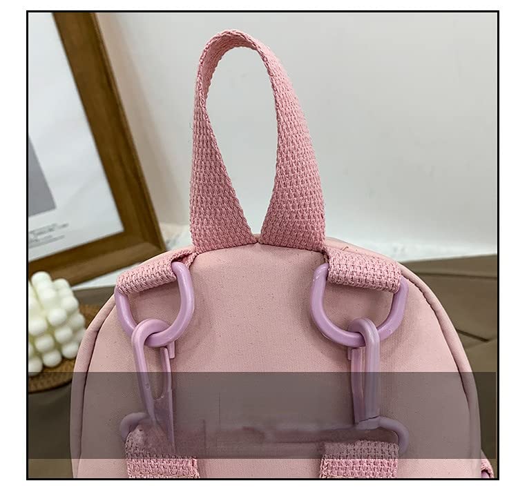 Cute Mini Backpack for Teen Girls - Small Pink & Blue Kawaii Backpack with Decorative Pins - Perfect for School, Travel & Makeup Storage | Lightweight Summer Backpack for Students & Teens