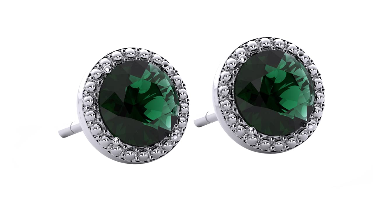 AAA+ Quality Crystal Stud Earrings for Women - Sterling Silver Hypoallergenic Jewelry | Perfect for Everyday Wear, Office & Special Occasions