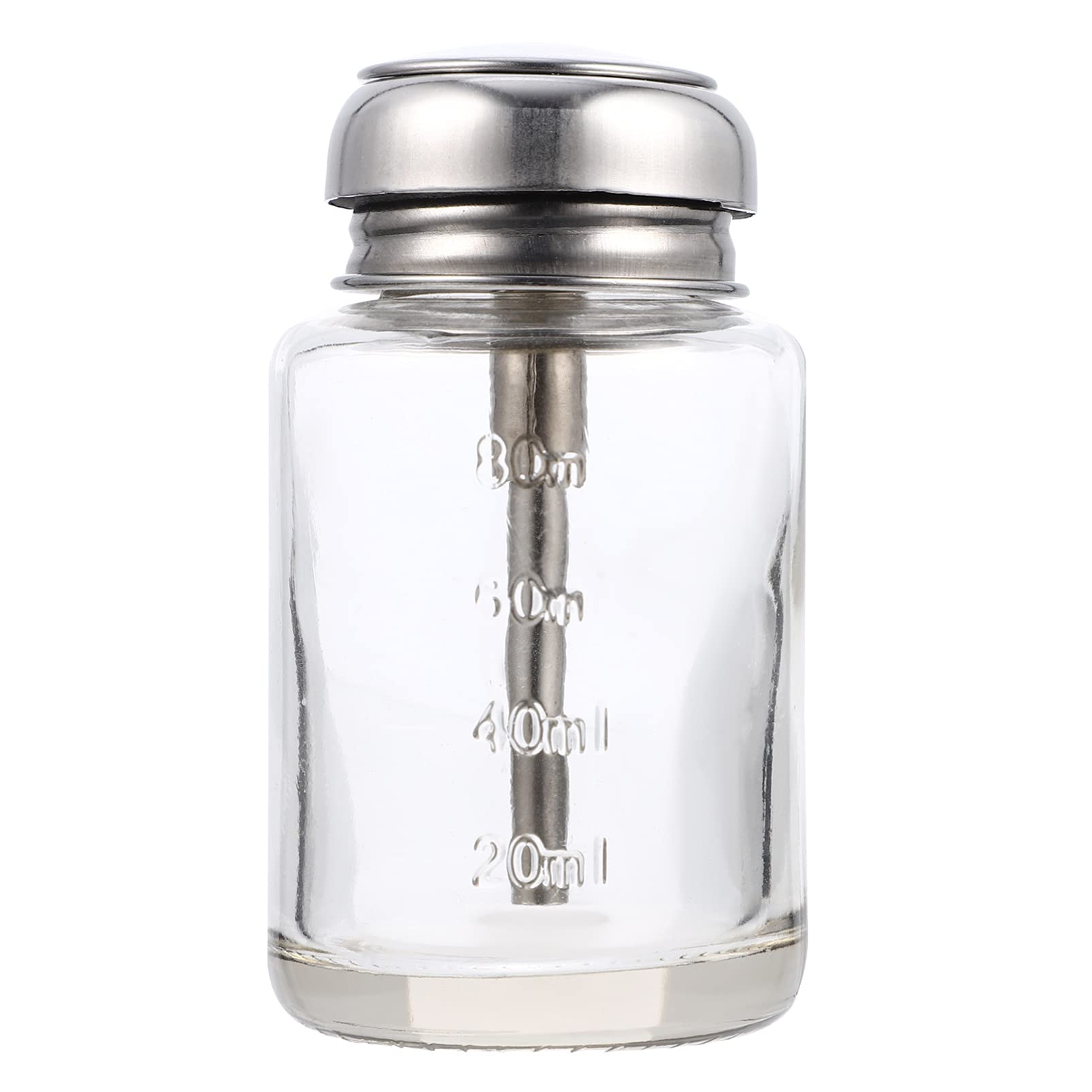 100ml Glass Push Down Pump Bottle - Transparent Cosmetic Dispenser for Nail Polish, Makeup Remover & Skincare | Perfect for Salons, Travel & Home Beauty Organization
