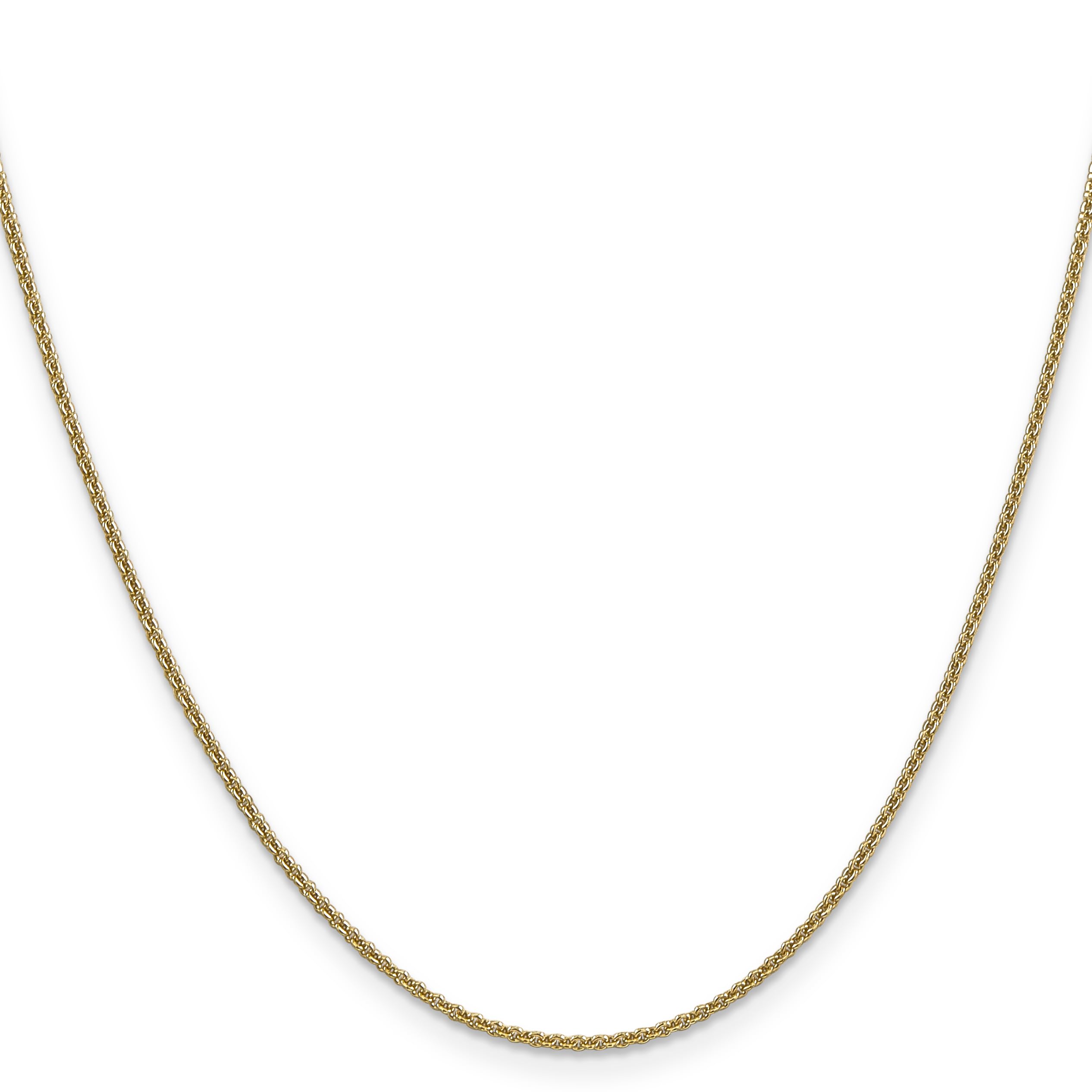 14K Solid Yellow Gold 1.4mm Round Link Cable Chain Necklace for Women - Dainty Delicate Layering Necklace Jewelry Gift for Her, Perfect for Everyday Wear & Special Occasions