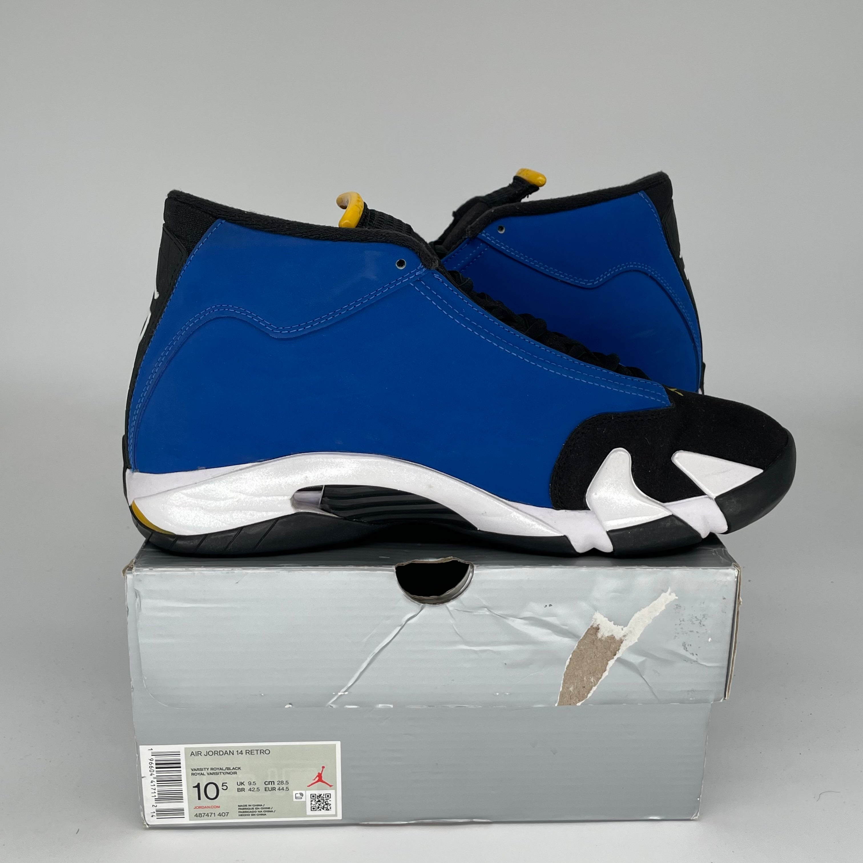 AIR JORDAN 14 Retro Laney Basketball Shoes Men's Size 10.5 - Style 487471-407 | Authentic Sneakers for Sports, Streetwear & Collectors