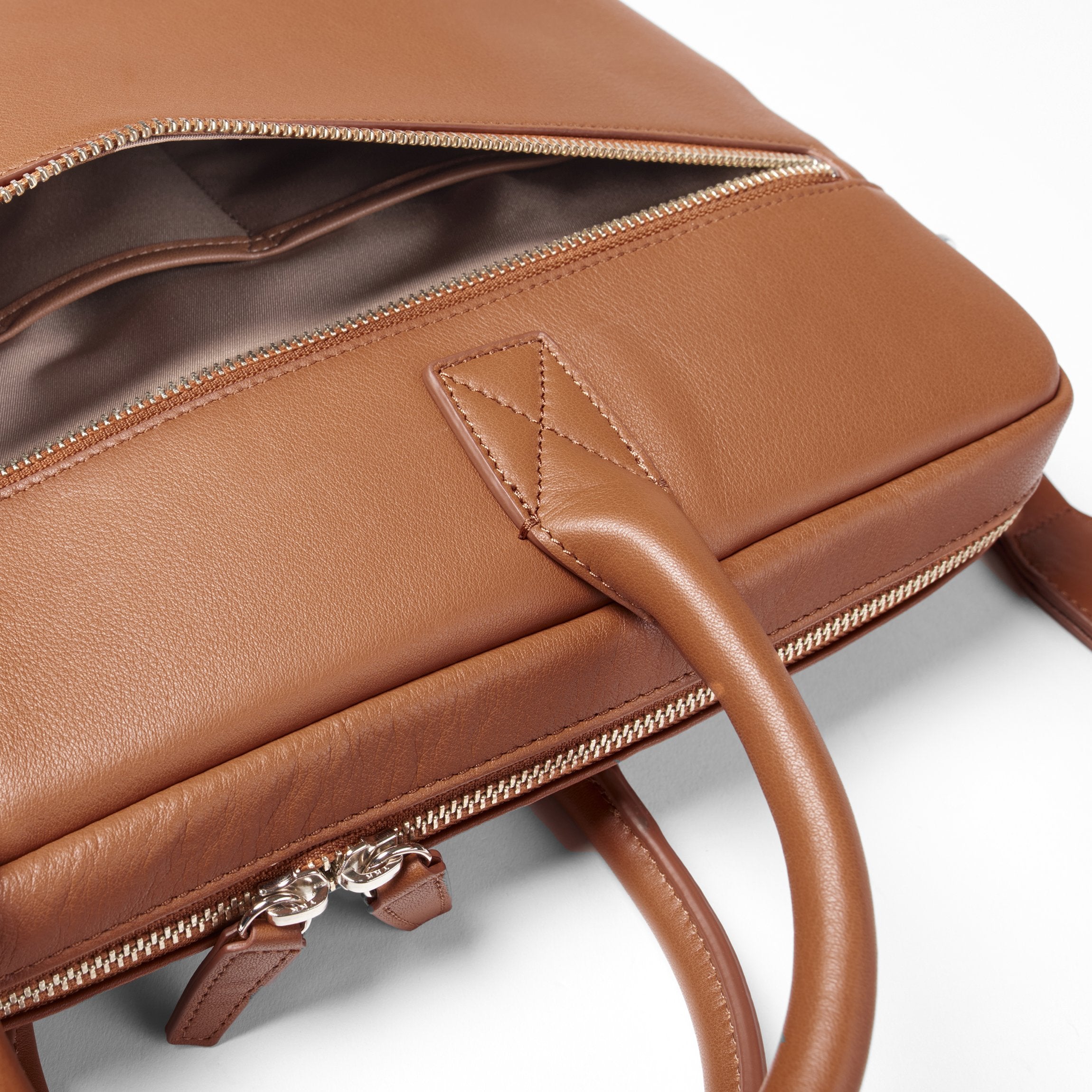 Knox Slim Laptop Bag for Men & Women - Premium Cognac Leather Briefcase for 15.6 Inch Laptop | Perfect for Business Travel, Office & Commuting