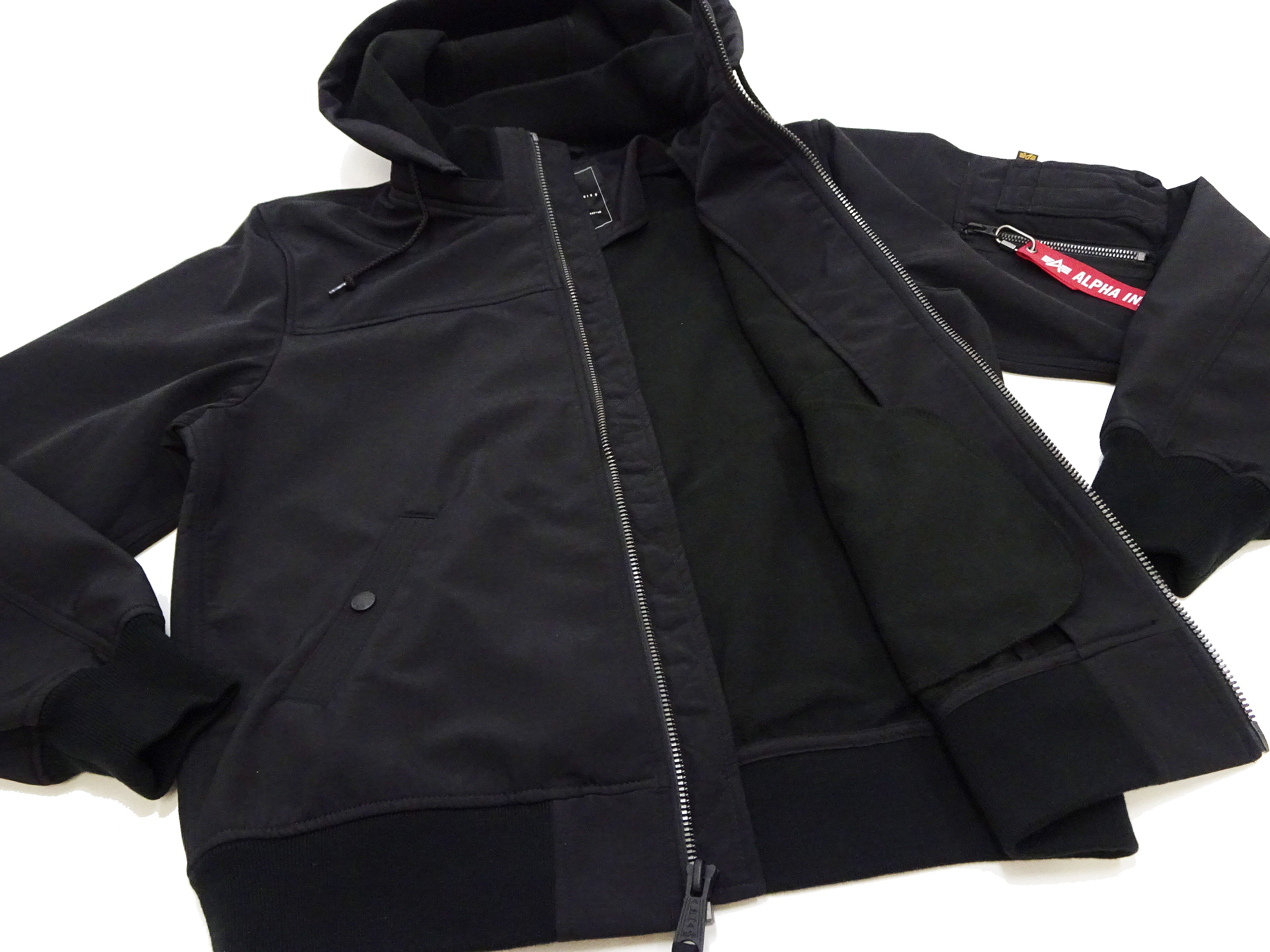 Alpha Industries Men's Military Inspired Nylon Hooded Jacket - Bonded Parka with Rib Panel (TA0722-001 Black) | Waterproof Windbreaker for Outdoor Activities & Urban Streetwear