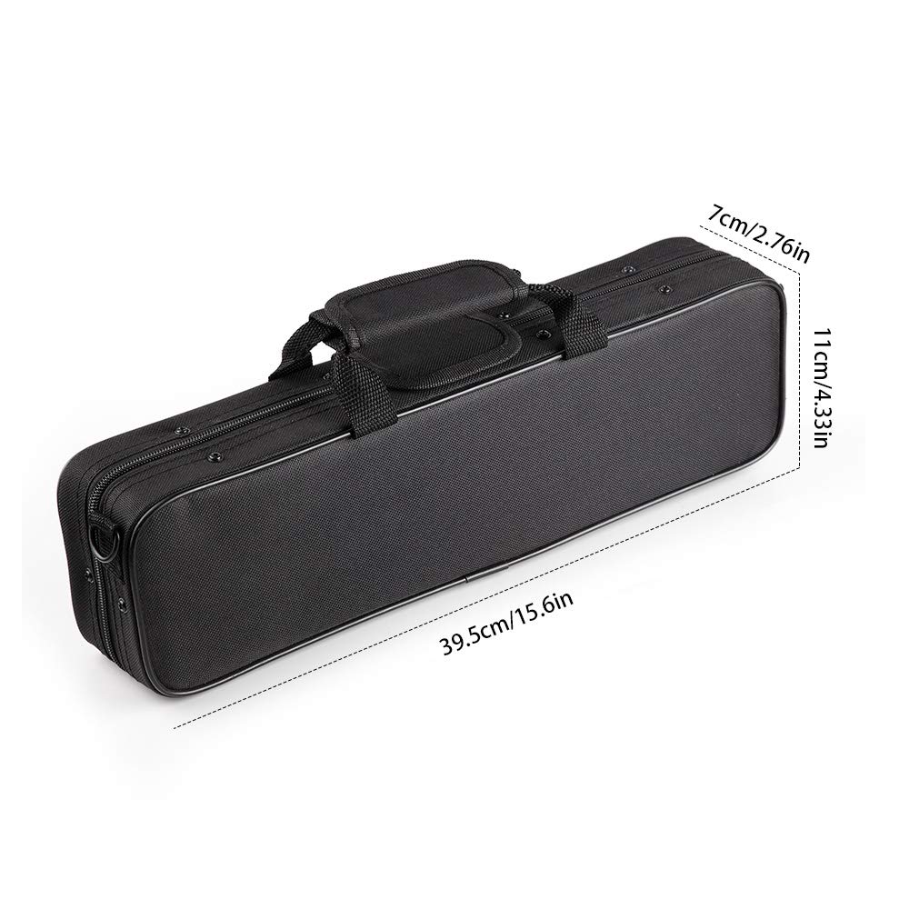 Vangoa 61-Key Portable Keyboard Case with Flute Storage - Perfect for Travel, Music Lessons & Home Practice | Durable Protective Cover for Electronic Piano & Woodwind Instrument Accessories