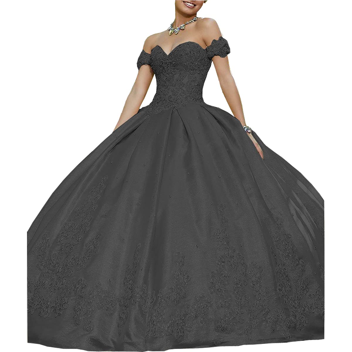 Xuqikai Sweet Applique Beaded Skirt - Plus Size Teen Homecoming Dress, Prom Dress for Special Occasions | Perfect for Dances, Parties & Formal Events