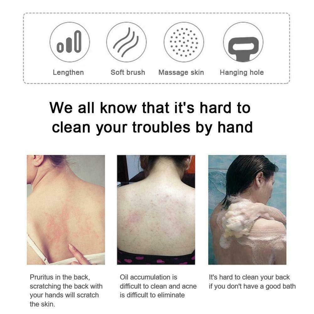 Hotfix Double-Sided Silicone Body Scrubber Brush - Exfoliating Shower Belt for Deep Cleansing, Waterproof & Easy to Use - Perfect for Back, Feet & Full Body Exfoliation in Bath or Shower