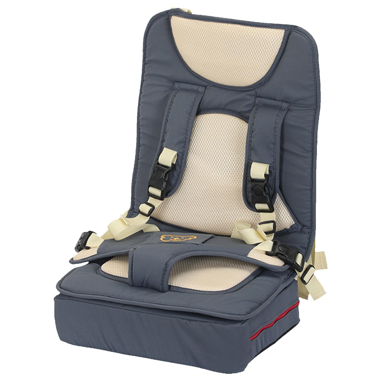 Safe & Adjustable Kids Car Seat with Fixed Belt Design - Portable Booster Seat Cushion for Extra Legroom - Perfect for Travel, Shopping Carts & Long Car Rides