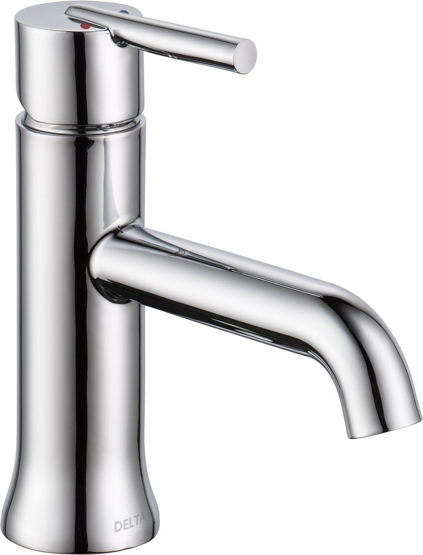 Delta Trinsic Single-Hole Bathroom Faucet - Chrome 559LF-LPU - Modern Single Handle Bathroom Sink Faucet for Vanity & Powder Room - Water-Saving Design for Home & Commercial Use
