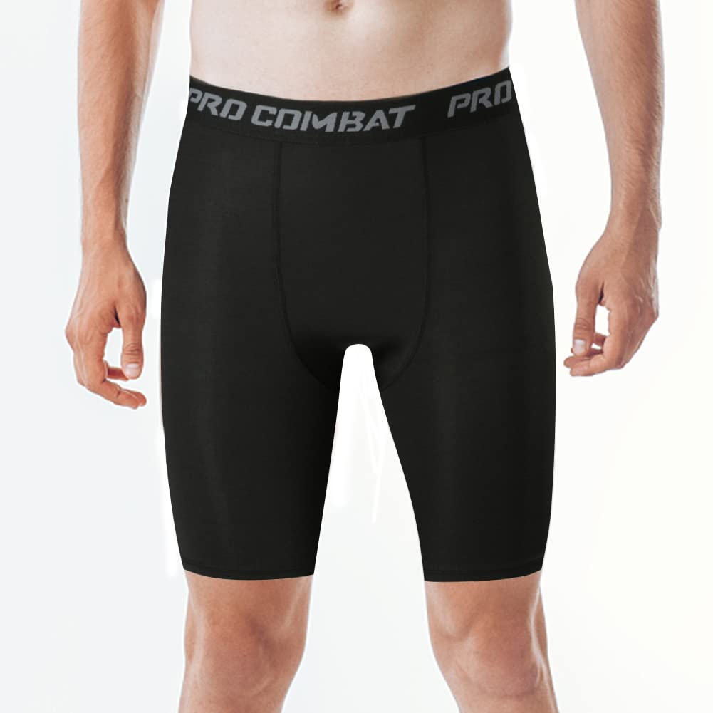 HYCOPROT Men's Compression Shorts - Breathable Quick Dry Workout Shorts for Running, Training & Gym - Moisture Wicking Athletic Base Layer for Sports & Active Lifestyle