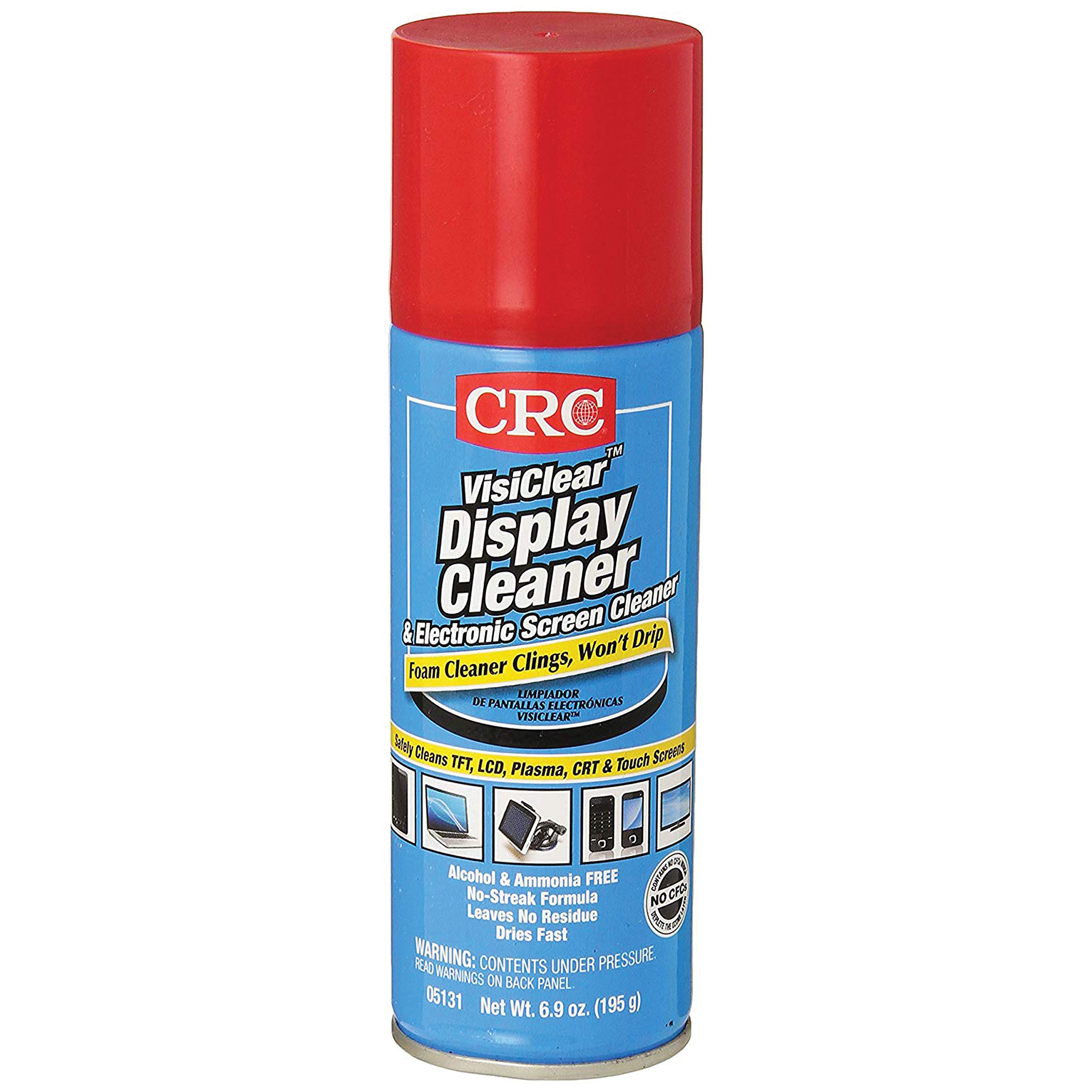 CRC VisiClear Display & Electronics Screen Cleaner - 6.9 oz (05131) - Safe for Phones, Laptops, TVs & Glasses - Streak-Free Cleaning Solution