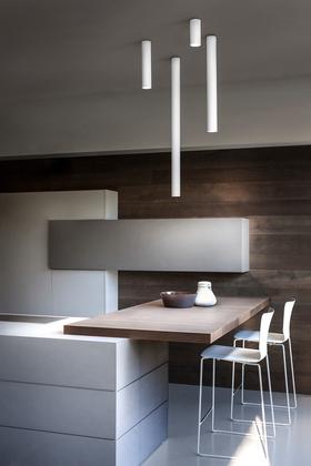 A-Tube Medium Ceiling Light Fixture - Modern LED Flush Mount for Bedroom, Kitchen, Hallway & Office Lighting
